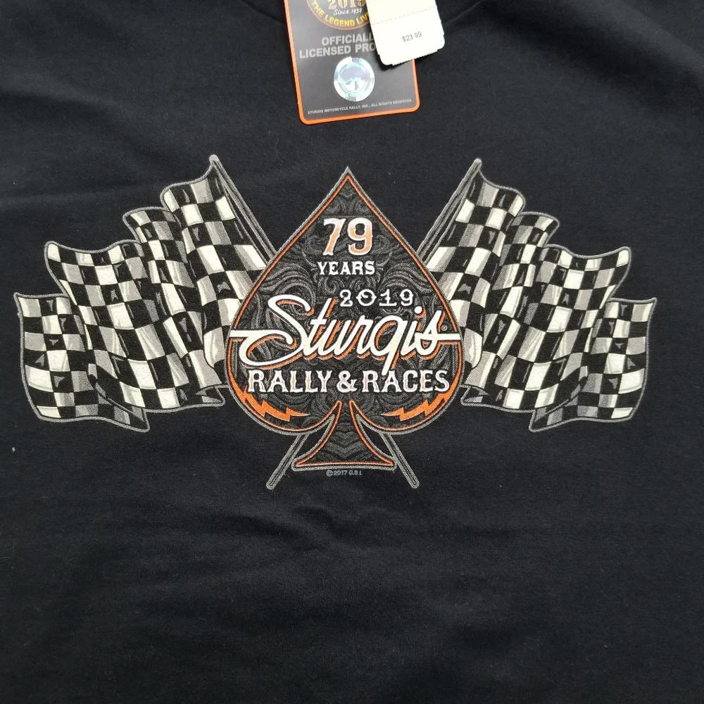 Sturgis Motorcycle 79 years Black T-shirt - Picture 8 of 10